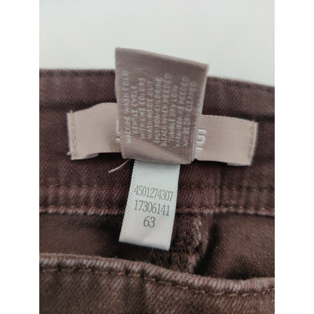 Chicos So Slimming Straight Leg Pants Brown Size 0.5 Regular Cotton Stretch - Picture 10 of 10